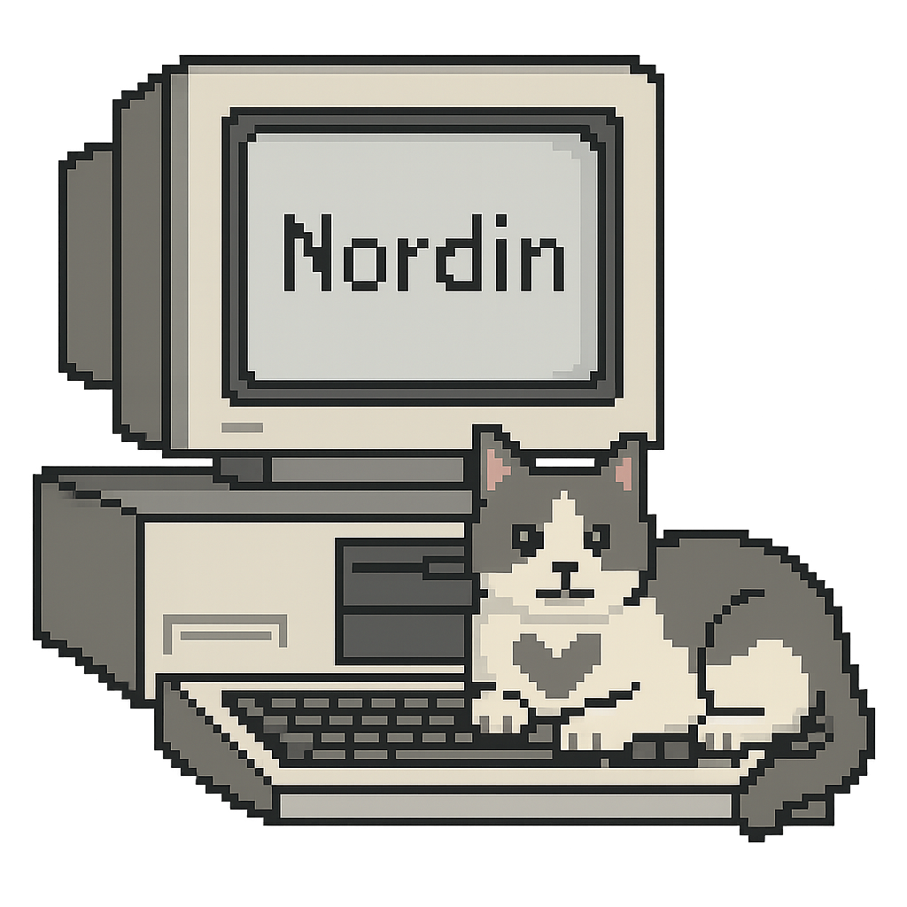 Image of a computer and a cat